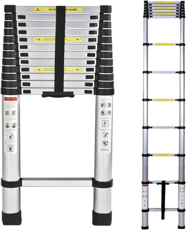 14,5FT tragbare Mehrzweck-Aluminium-Teleskopleiter, 4,4M einziehbare zusammenklappbare Leiter Erweit