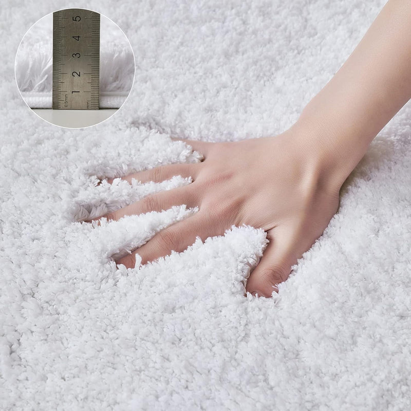 MIULEE Badematte Weiche Badteppich rutschfest Badvorleger Fussmatte Badzimmermatte Bettvorleger Flau
