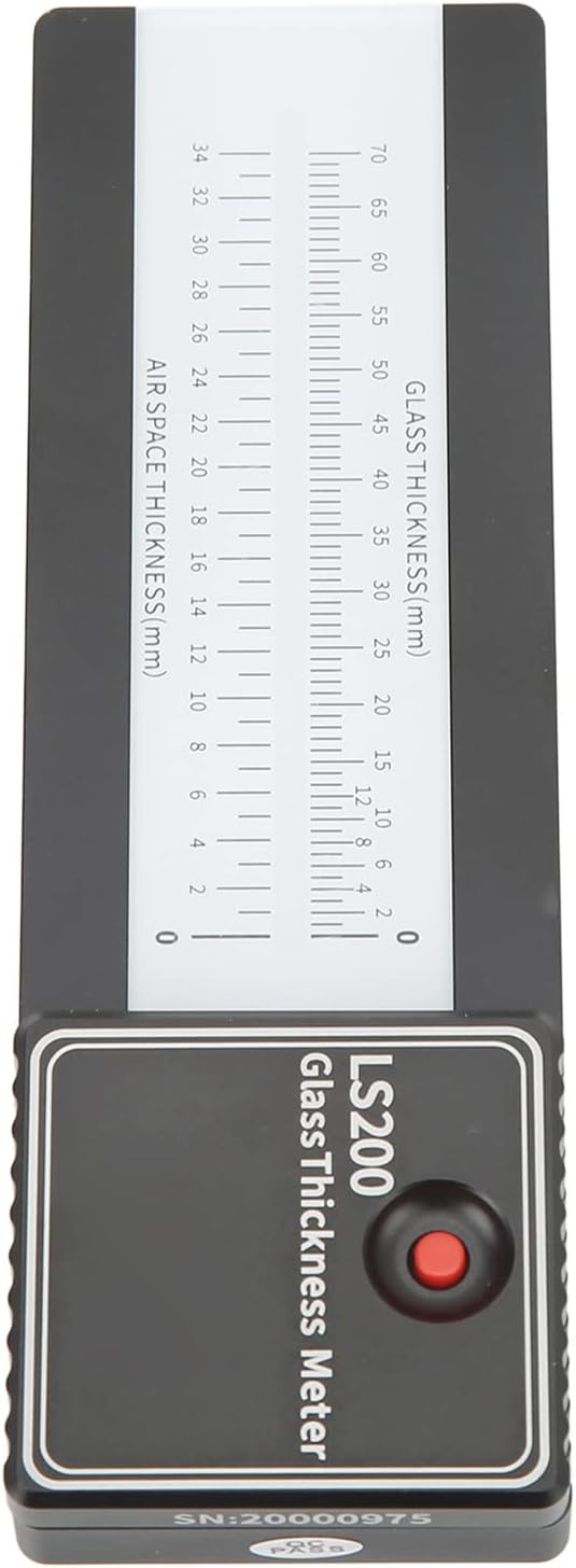 Laser Glasdicke Messgerät, Aluminiumlegierung, bis 70mm Messbereich, für Einschicht und Isolierglas,