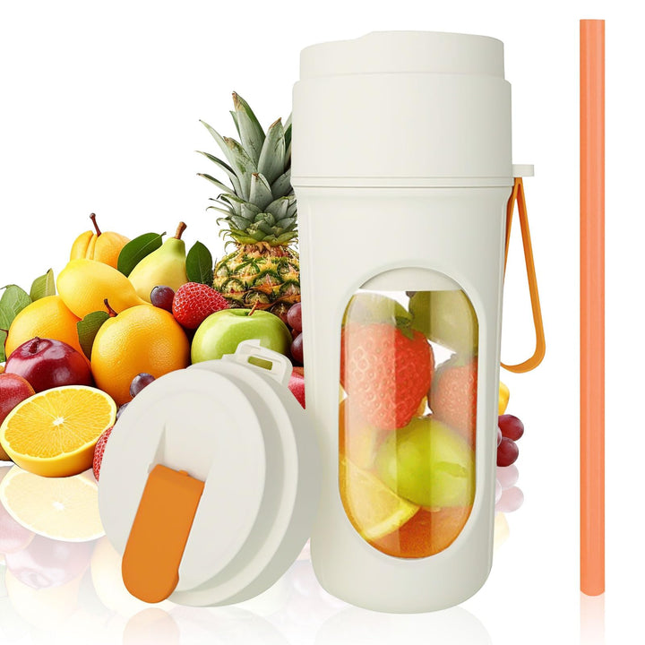Smoothie Maker to Go, 450ml Tragbarer Mixer, Portable Blender mit 12-Klingen Edelstahl, Mini Mixer f