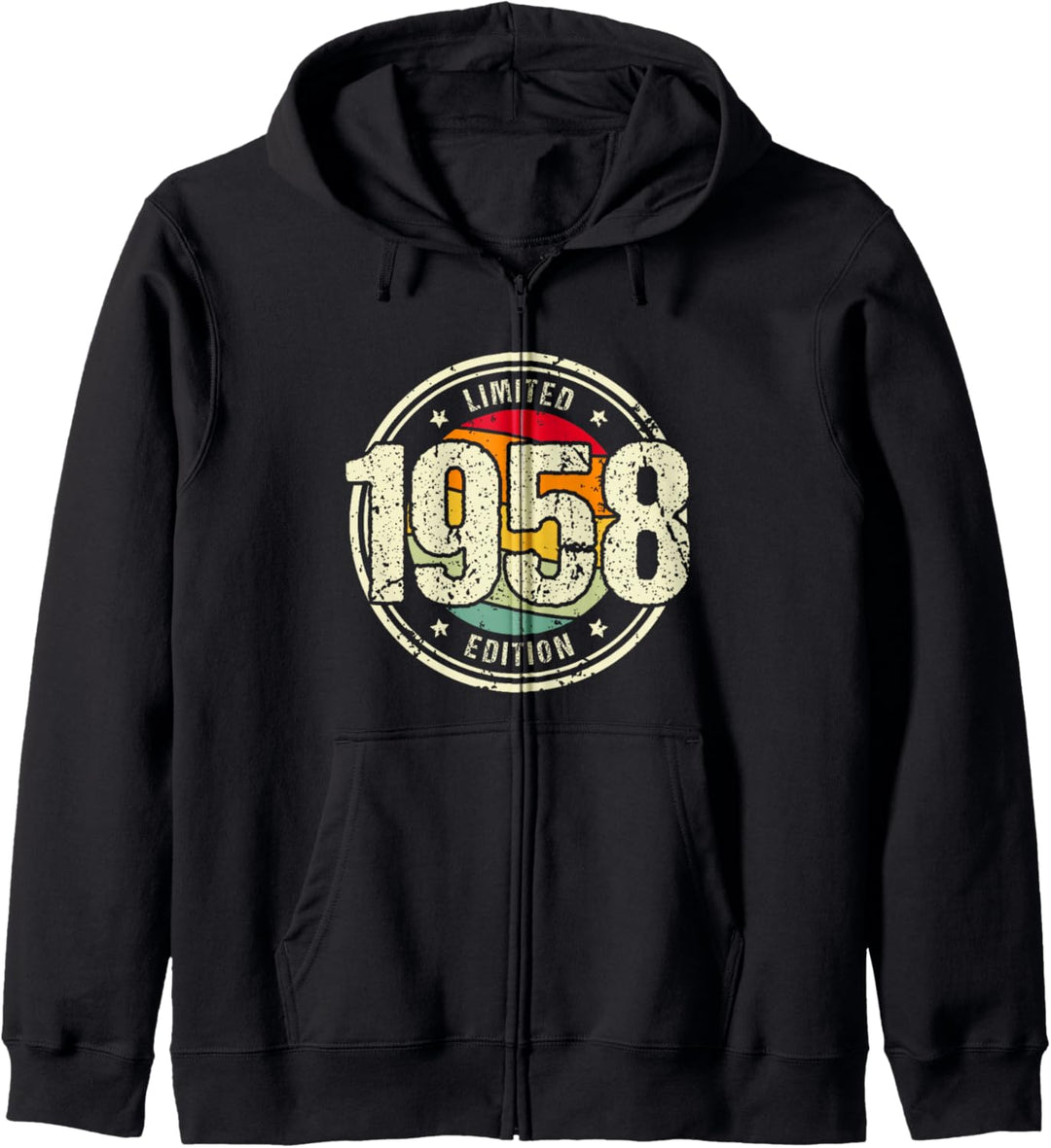 Retro 66 Jahre Jahrgang 1958 Limited Edition 66. Geburtstag Kapuzenjacke