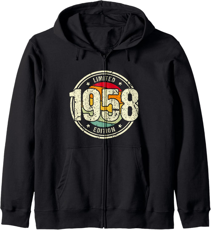 Retro 66 Jahre Jahrgang 1958 Limited Edition 66. Geburtstag Kapuzenjacke