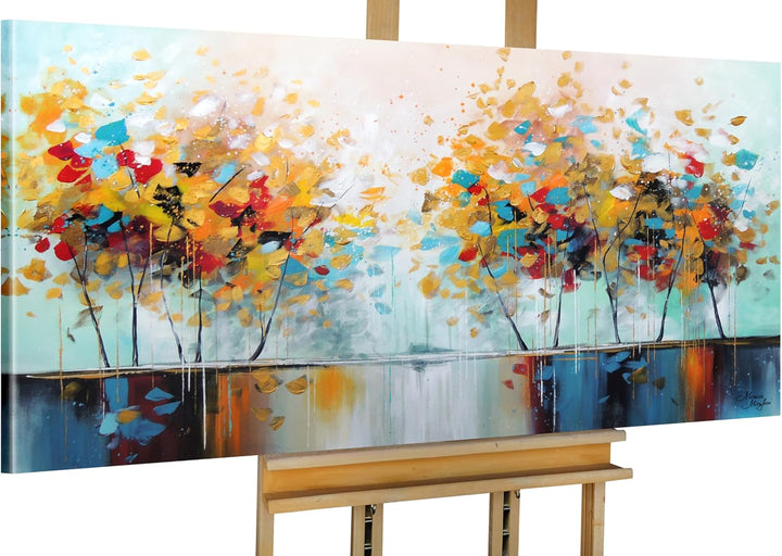 Monica Mirafiori I 100% HANDGEMALT I Gemälde Kreis 100x50cm | Gemälde Handgemalt | Acrylgemälde | Se