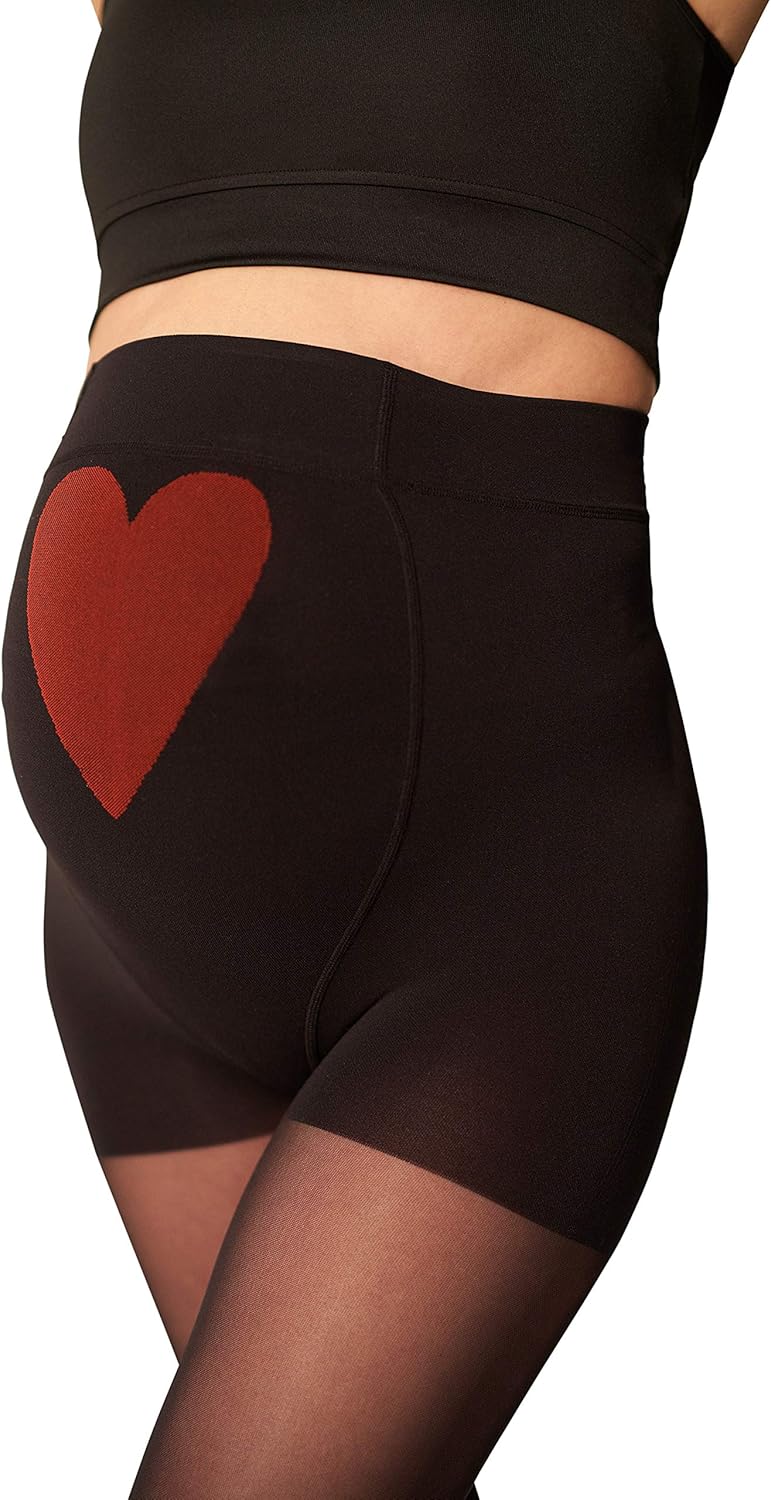 ITEM m6 - MAMA TIGHTS | Blickdichte Umstandsstrumpfhose mit Kompression Schwarz 25 DEN | Stützende S