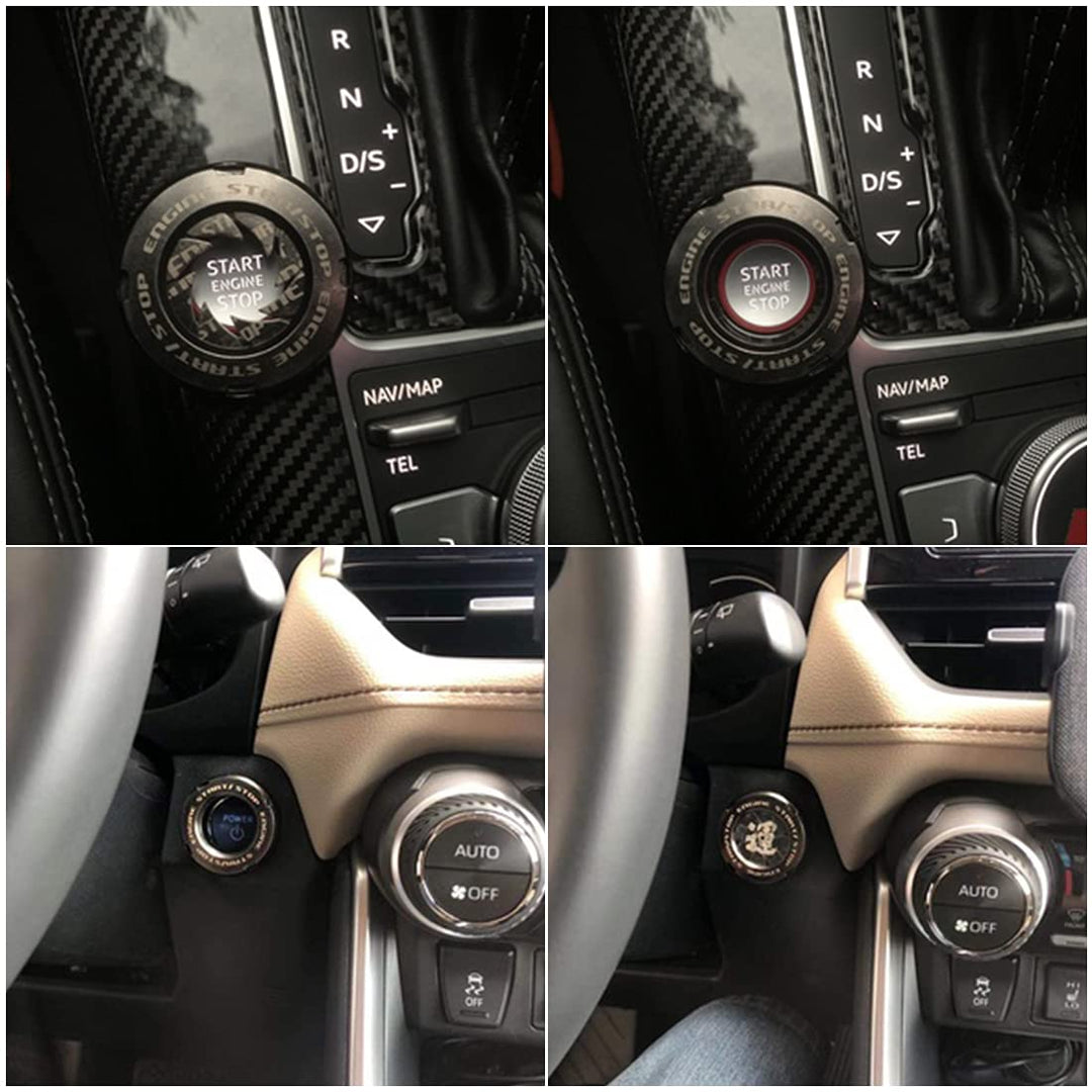 Auto-Motor-Startknopf-Schutzhülle Startknopf Abdeckung, Auto Zündknopf Schalter Innenraum Zündzubehö