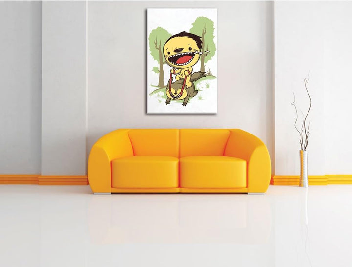 Pixxprint Ride Bild auf Leinwand, XXL riesige Bilder fertig gerahmt mit Keilrahmen, Kunstdruck auf W