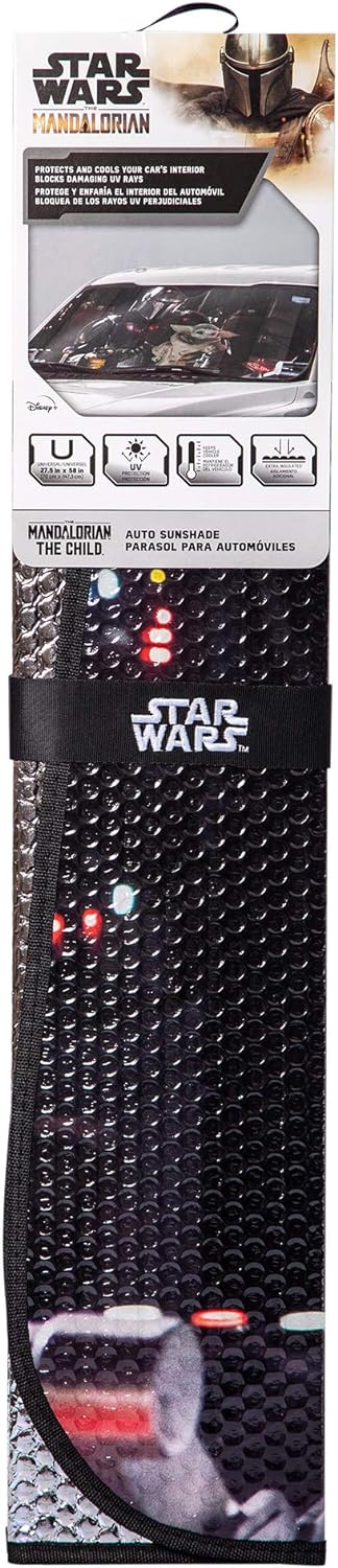 Plasticolor 003952R01Star Wars Mandalorian The Child Akkordeon Sonnenschutz für Auto, LKW oder SUV