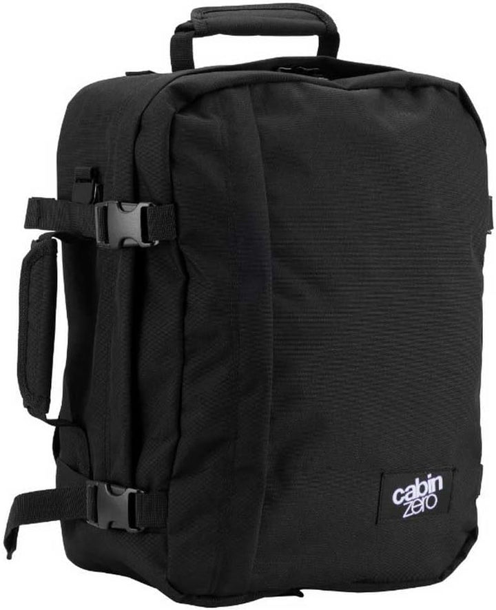 Cabinzero Unisex Classic Backpack 28 l Rucksack, Absolute Black, 29,5x39x20