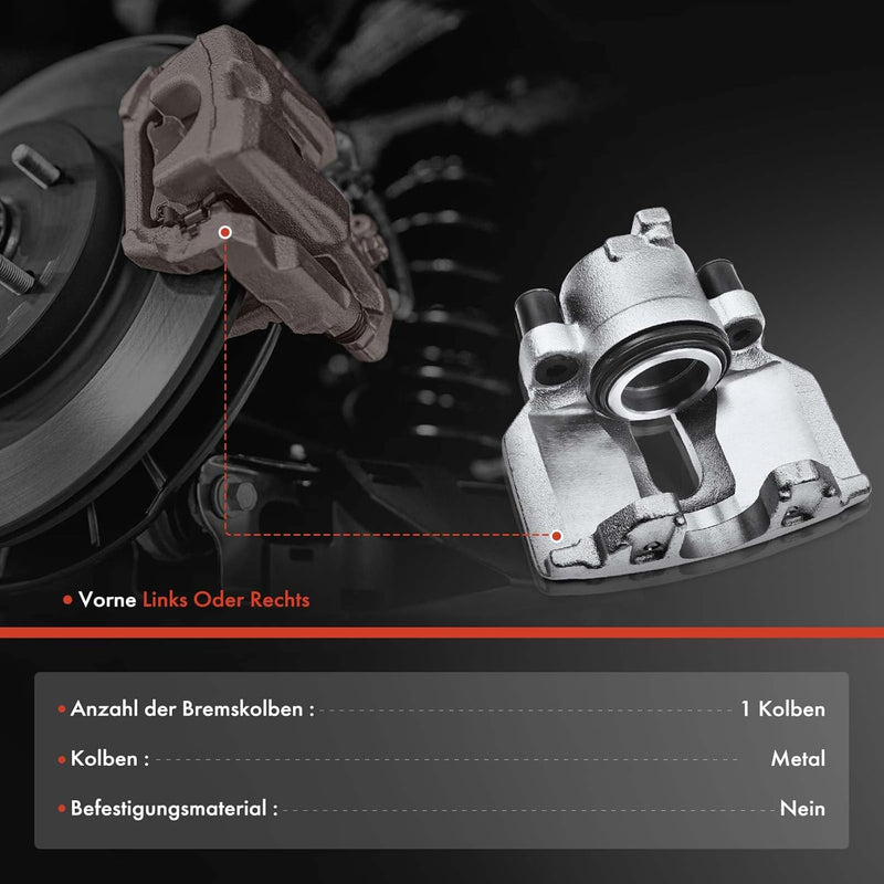 Frankberg 1x Bremssattel Bremszange Vorne Rechts Kompatibel mit 100 4A C4 1990-1994 A6 4A2 4A C4 199