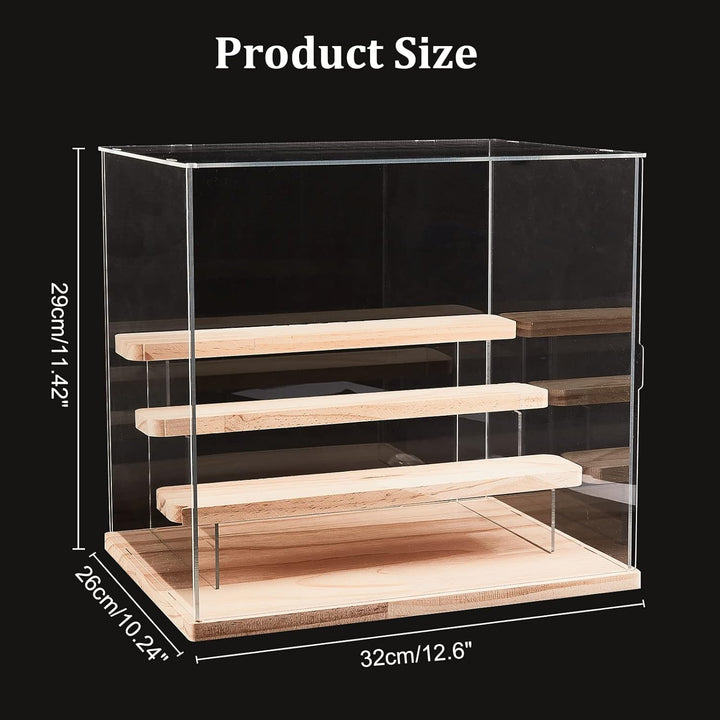 NBEADS 3 Stufen Transparentem Acryl Vitrine, Klar Figuren Display Boxen Arbeitsplatten Box Aufbewahr