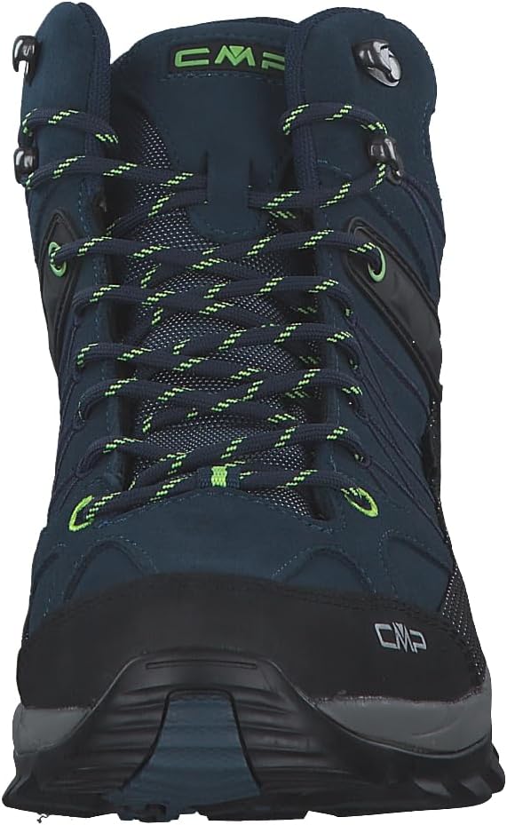 CMP Unisex Kinder Kids Rigel Mid Shoes Wp Trekking-Schuhe 39 EU Blue Ink Yellow Fluo, 39 EU Blue Ink