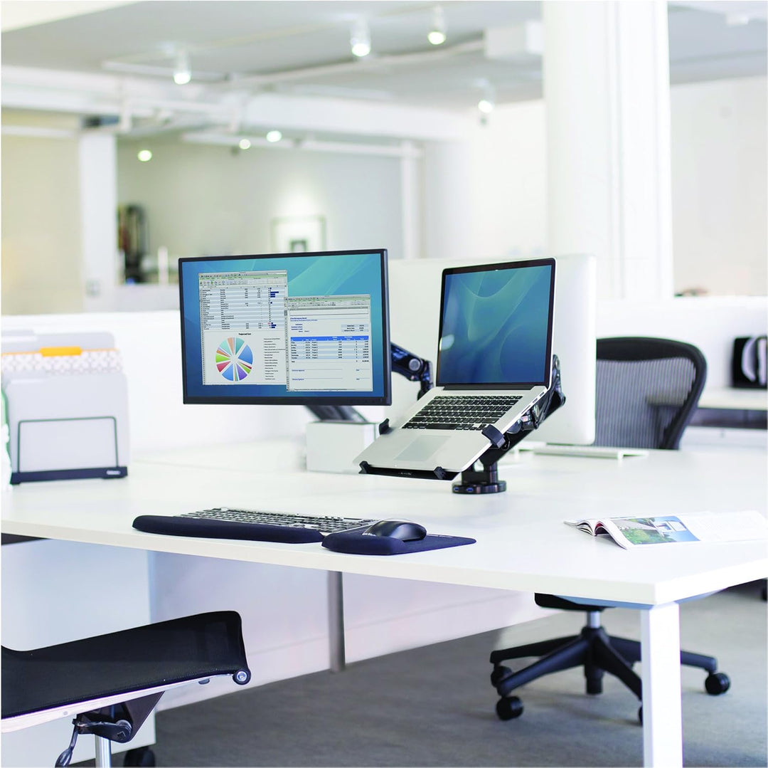 Fellowes Laptophalterung, Ergänzungsset zu Monitorarmen, universell, für Laptops bis 43,18 cm (17 Zo