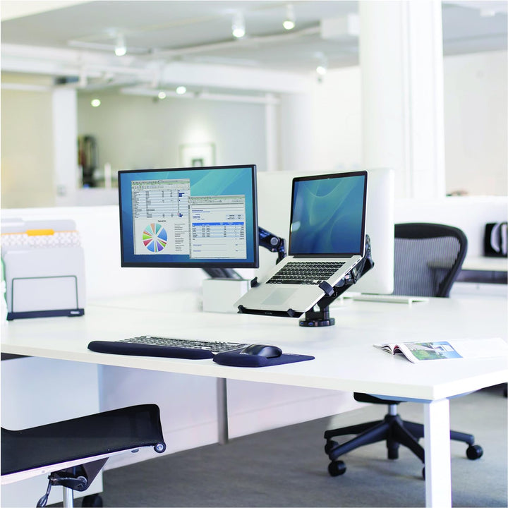 Fellowes Laptophalterung, Ergänzungsset zu Monitorarmen, universell, für Laptops bis 43,18 cm (17 Zo