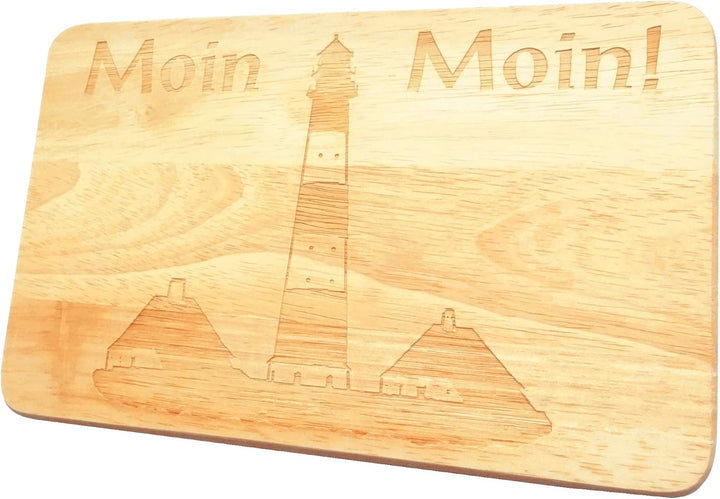 Frühstücksbrettchen Leuchtturm Westerheversand Gravur