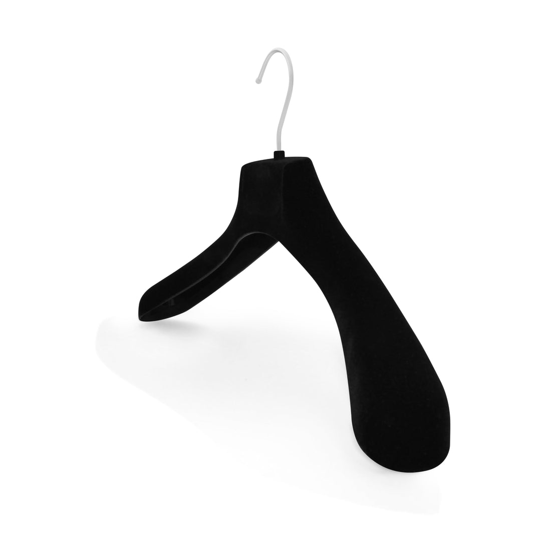 Kleiderbügel Samt Jacken Mäntel Breite Schulter Beflockt rutschfest für Kleidung (45cm), 45cm
