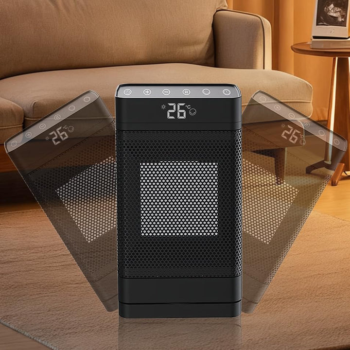 Heizlüfter 1500W，PTC Keramik Heizlüfter Energiesparend Leise mit ECO Modus,4 Heizmodi mit 70 ° Oszil