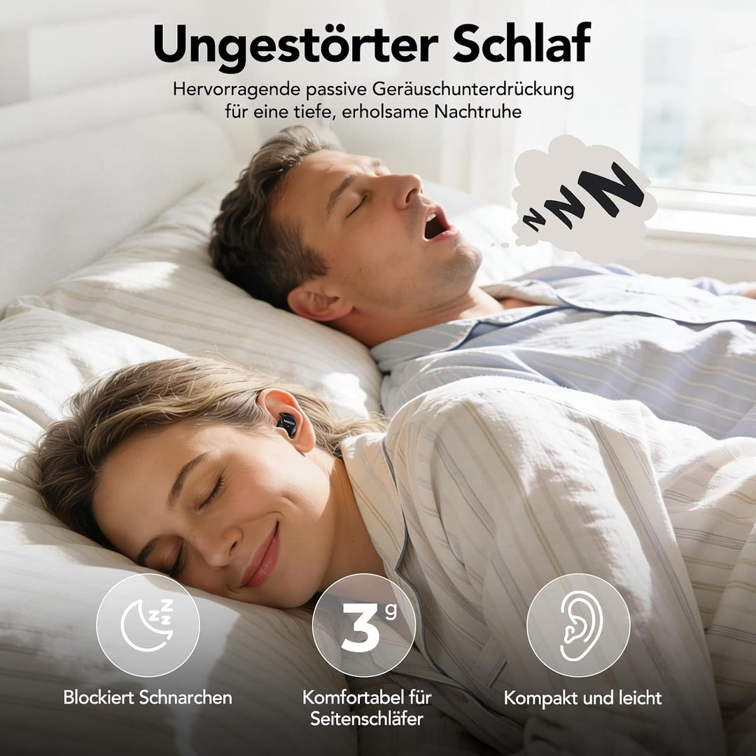 MINISO MS217 Schlafkopfhörer Seitenschläfer, Übersetzungskopfhörer mit App