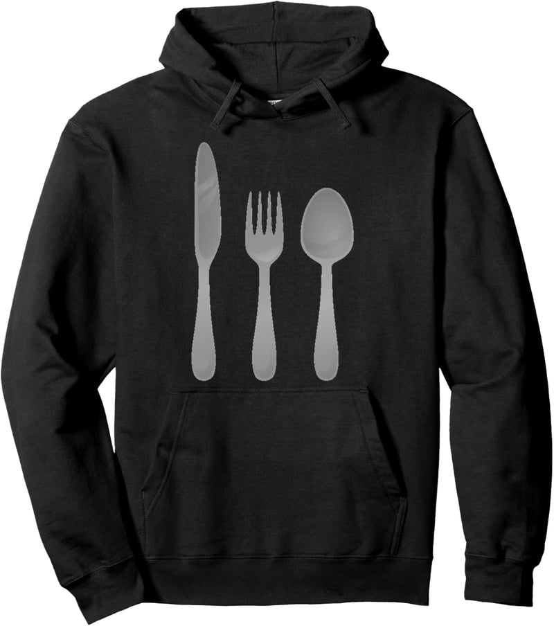 Messer Gabel Löffel Besteck Pullover Hoodie