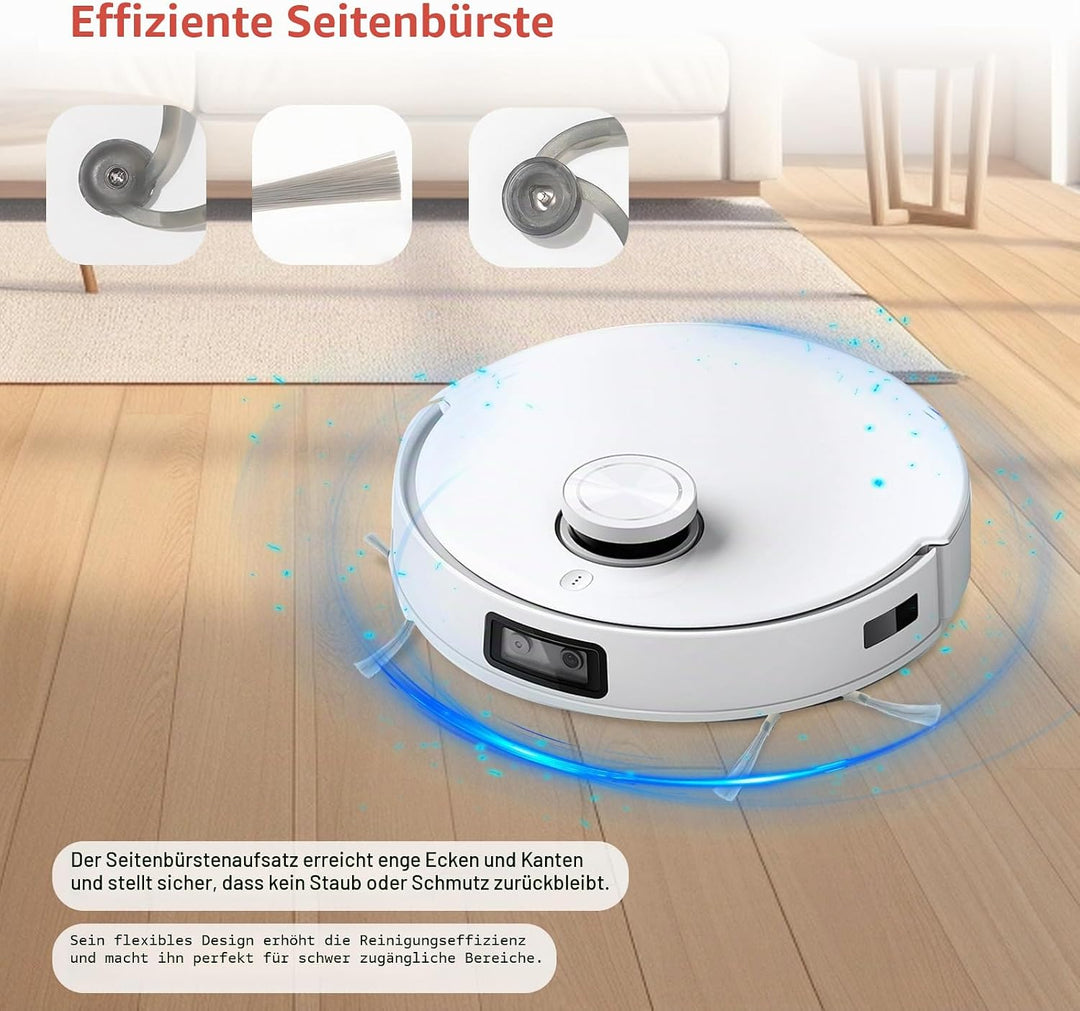 Zubehör für Roborock Q10 S5 / Q10 S5+ Staubsauger Ersatzteil, 1 Hauptbürste,4 Wischtücher,4 Staubbeu