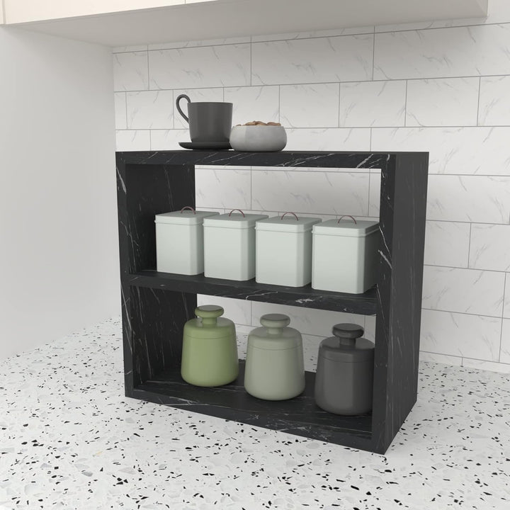 [en.casa] Küchenregal Hjo Gewürzregal freistehend für Arbeitsplatte Gewürzständer 40 x 43,5 x 20 cm