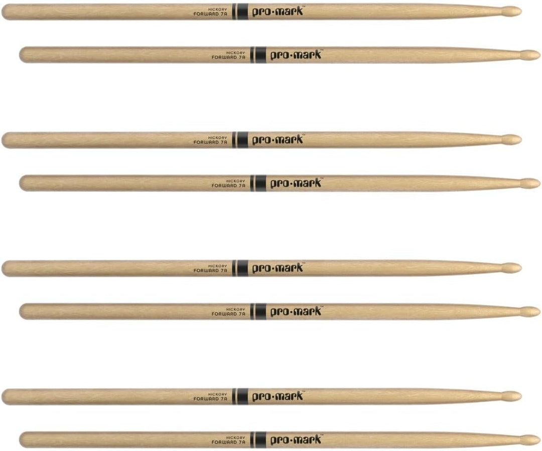 ProMark Drumsticks - Schlagzeug Sticks - Schlagzeugsticks - Klassischer Vorwärts 7A Hickoryholz, Ova