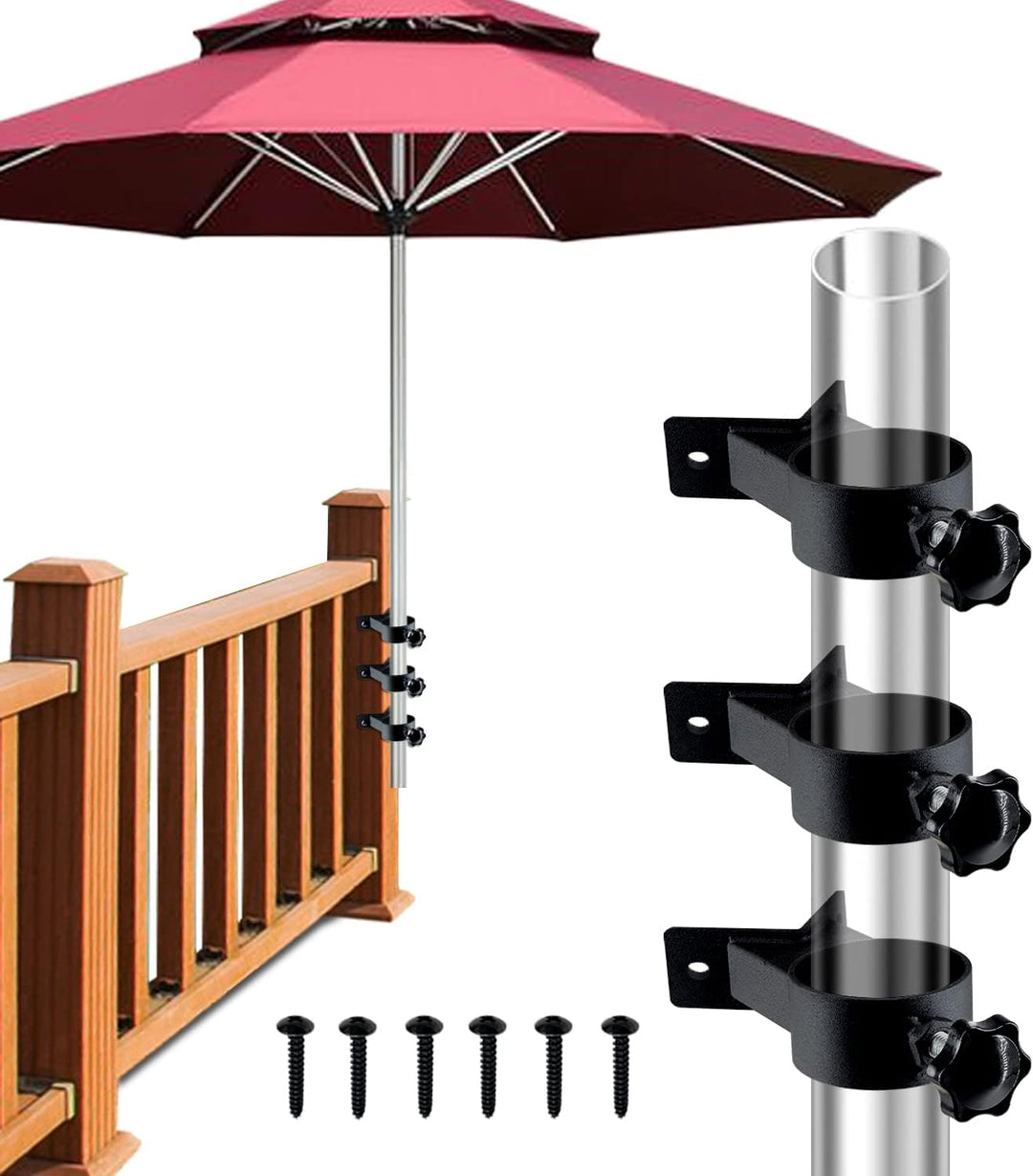 VANROUG Terrassenschirm-Halter, Terrassenschirm-Halter, Eckhalterung, Regenschirm-Basisklemme für De