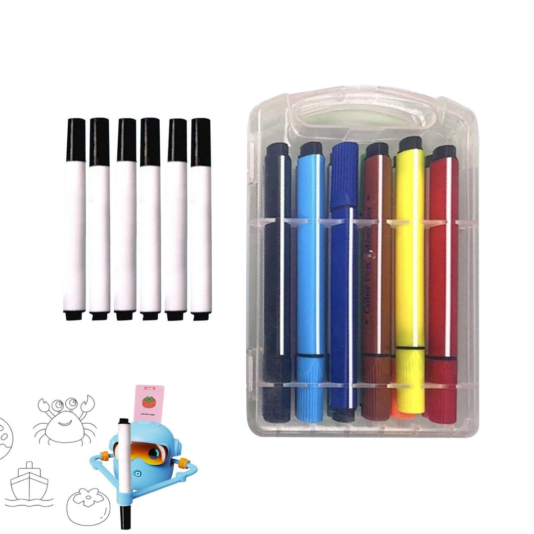 Generisch Zeichenroboter Stift, Komplettes pädagogisches Set mit flüssig schreibenden Ersatzmarkern