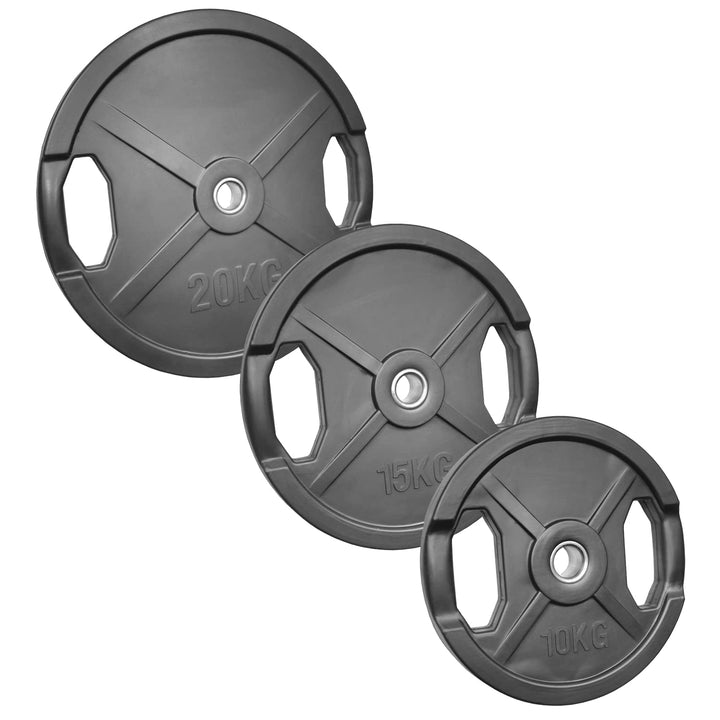 POWER-XTREME Hantelscheiben | Gewichtsscheiben | gummiert | 30/31 mm | mit Griffen | Grössenauswahl: