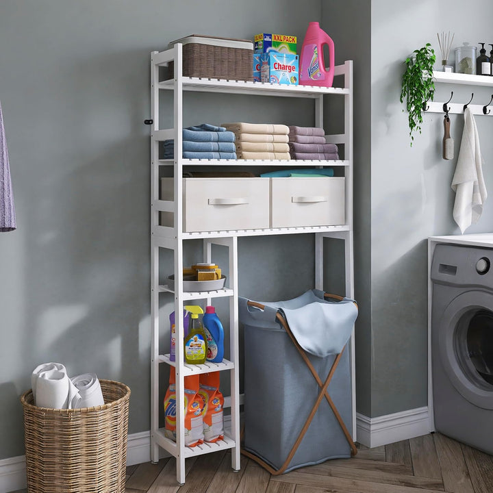 SMIBUY über der Toilette Aufbewahrung mit Schubladen, grossem platzsparenden Ständer im Badezimmer,