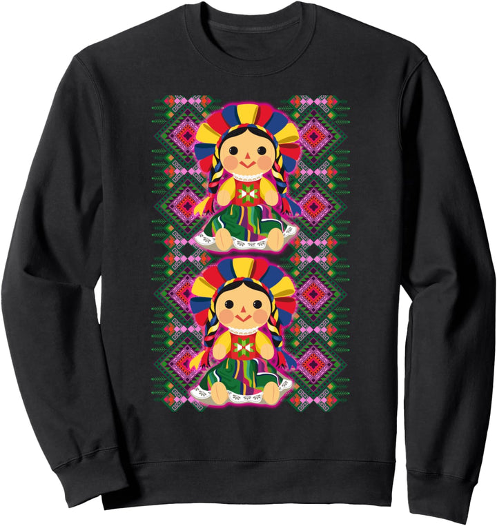 Mexikanische Puppe, Puppe Maria Mazahua Lele Mexiko tenango Sweatshirt