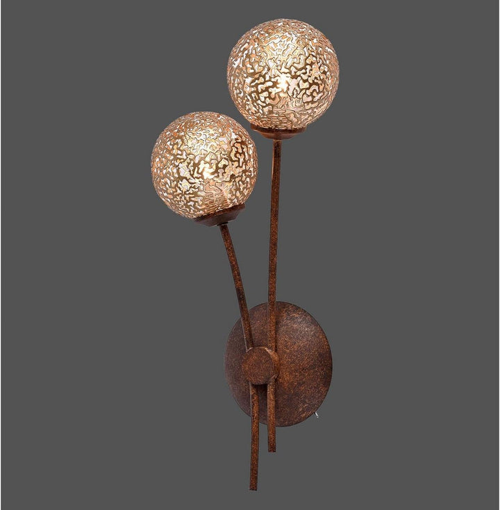 Paul Neuhaus 9032-48, Wandleuchte, Aluminium, Rost, 17 x 18 x 19 cm