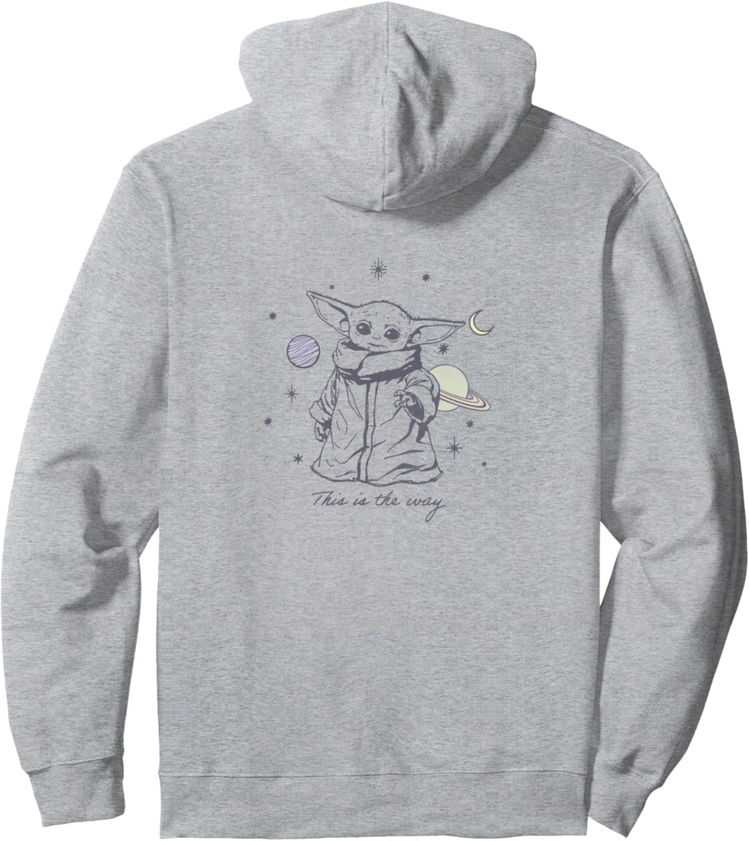 Star Wars: The Mandalorian Grogu 6 Characters in Space Pullover Hoodie