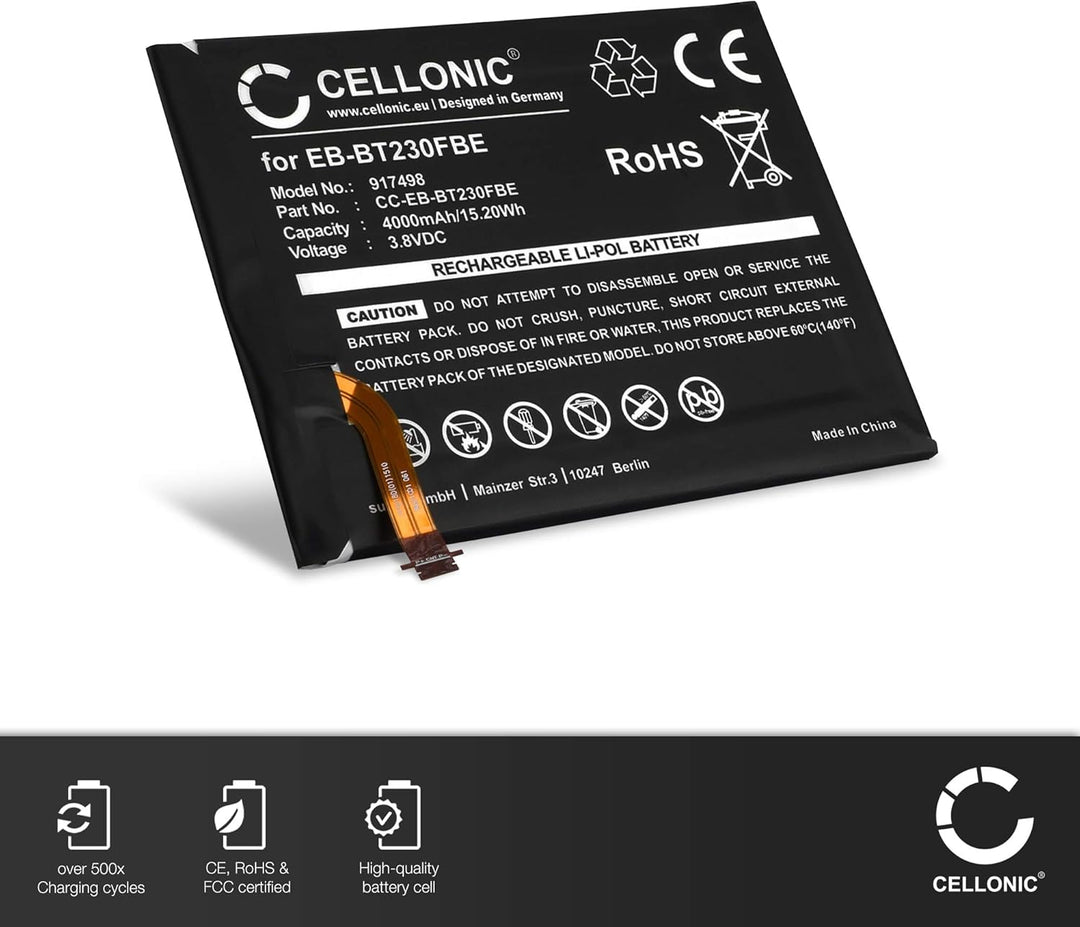 CELLONIC 1x Akku für Tablet Kompatibel mit Samsung SM-T230 Galaxy Tab 4 7.0, SM-T231 Galaxy Tab 4 7.