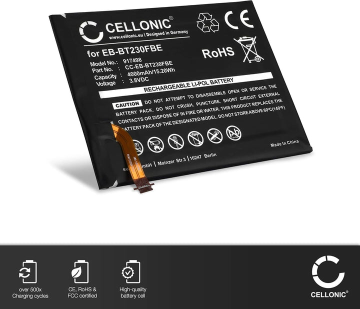 CELLONIC 1x Akku für Tablet Kompatibel mit Samsung SM-T230 Galaxy Tab 4 7.0, SM-T231 Galaxy Tab 4 7.