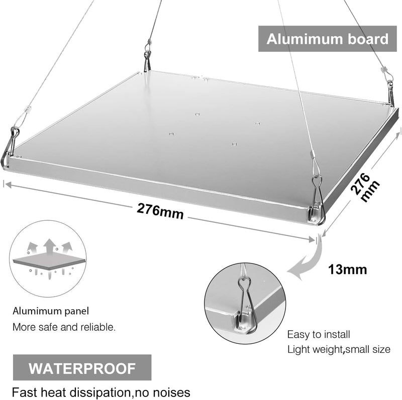 Roleadro 2 Pcs 75W LED Pflanzenlampe Vollspektrum, 338 LEDs Grow Light Pflanzenlicht Led Grow Lamp f