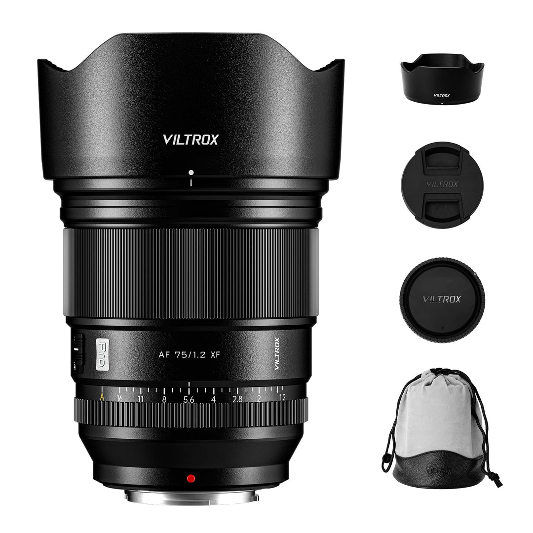 VILTROX 75mm f/1.2 XF-Objektiv für Fuji-X-Mount, F1.2 Weitwinkel-APS-C-Festbrennweitenobjektiv für F