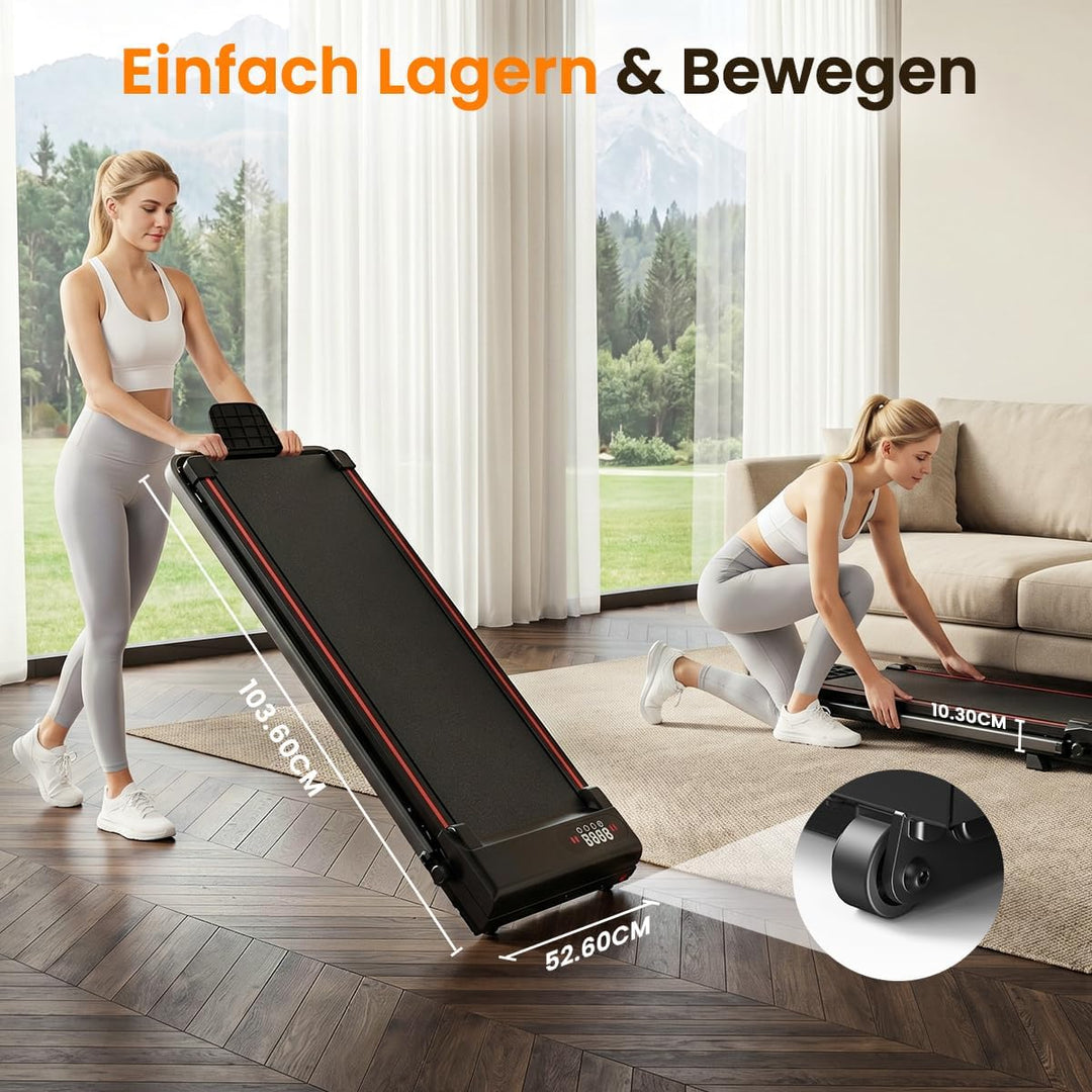 Dskeuzeew Walking Pad Klappbar mit Neigung - 4 in 1 Laufband mit 7% Steigung für Zuhause Laufpad Geh