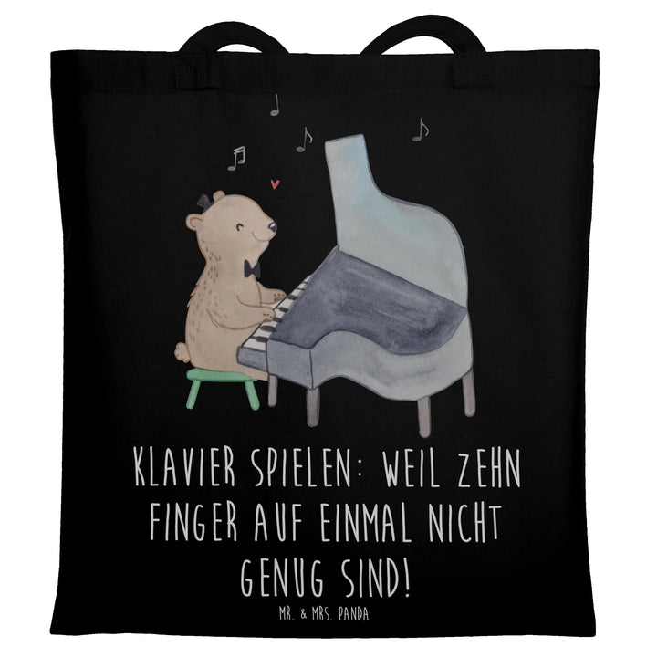 Mr. & Mrs. Panda Shopping Tasche Klavier Magie - Geschenk, Tasteninstrument, Lernen, Elfenbeintasten