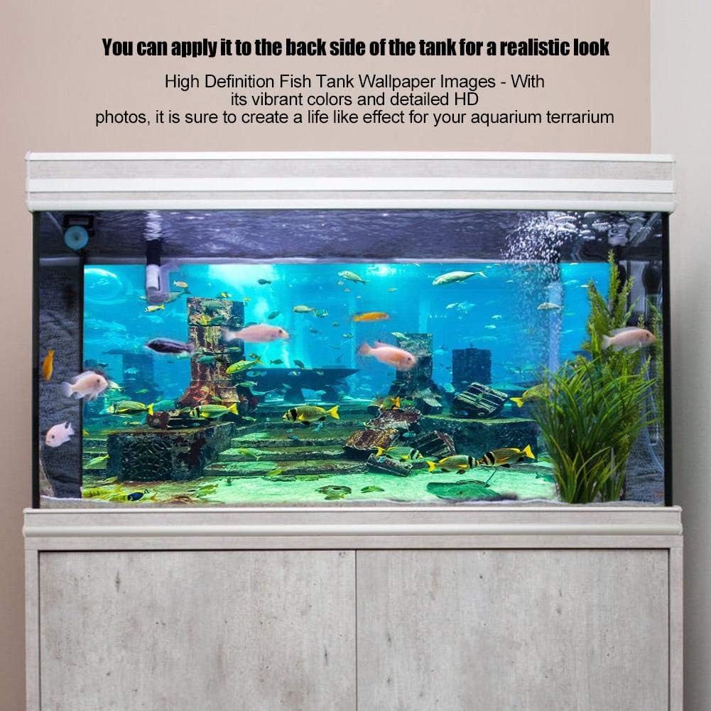 Aquarium Poster, PVC Coral Aquarium Hintergrund Unterwasser Poster Aquarium Wanddekoration Aufkleber