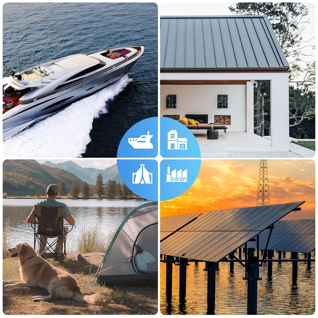 150W 12V Monokristallines Solarpanel, 150W Solarmodul Ideal zum Aufladen von 12V Batterien, für Wohn