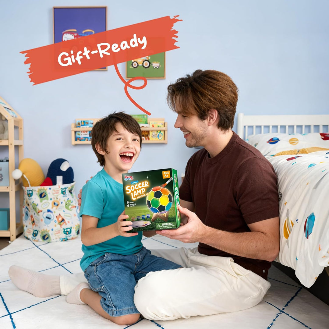 Klever Kits Basteln Fussbal Lampe Malset,DIY Lampe Malset Kreativ Set für Kinder,Bastelset Kinder ab
