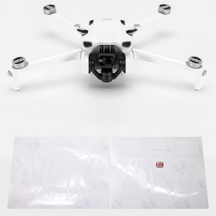 WRAPGRADE Skin Kompatibel mit DJI Mini 3 (Racing White)