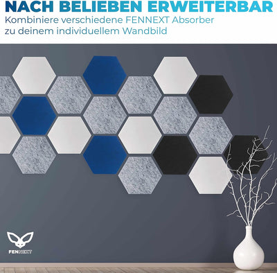 FENNEXT® Schallabsorber Wand - Akustikbild - Schallschutz aus hochwertigem Akustik-Vlies für Gaming,
