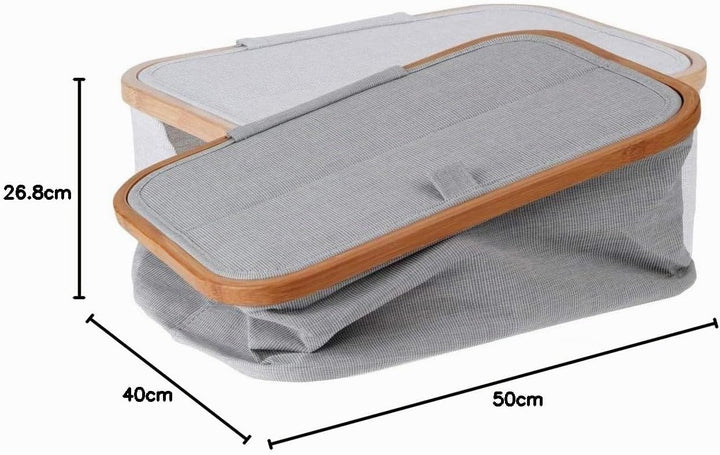 Prym Foldable Sewing Basket, Grey, 38 x 26 x 16 cm