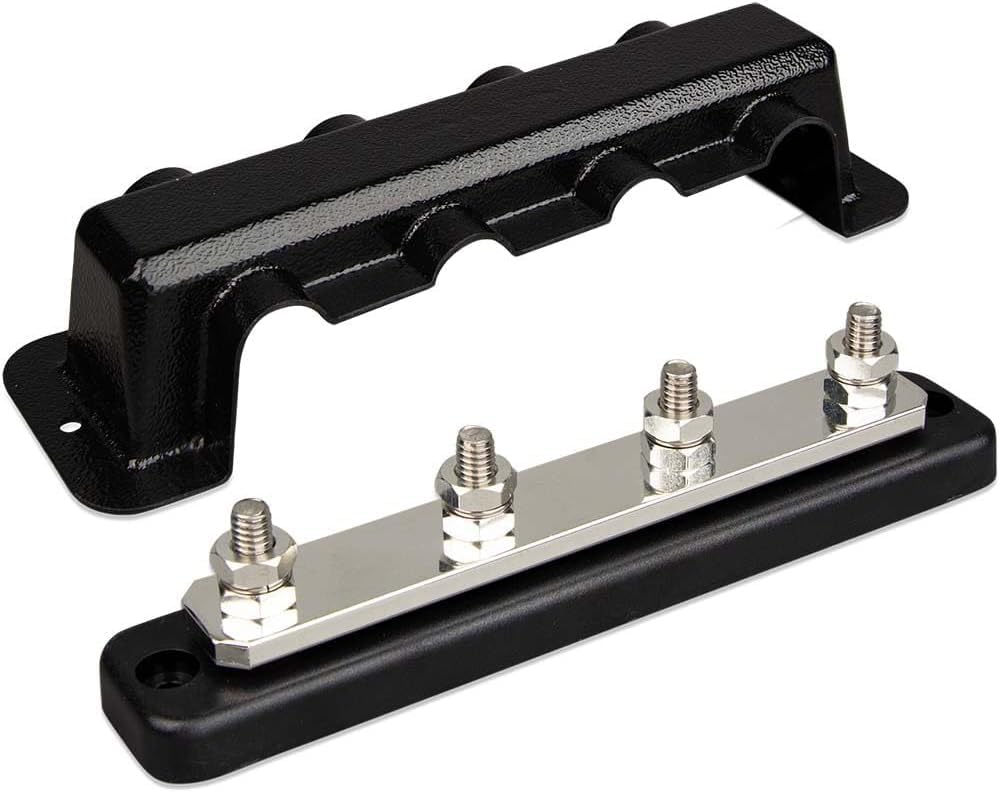 VICTRON_ENERGY Unisex-Adult NT-1318 BUSBAR 250A Con TAPA, Multicolor, 250 Amp, 4P, 250 Amp, 4P