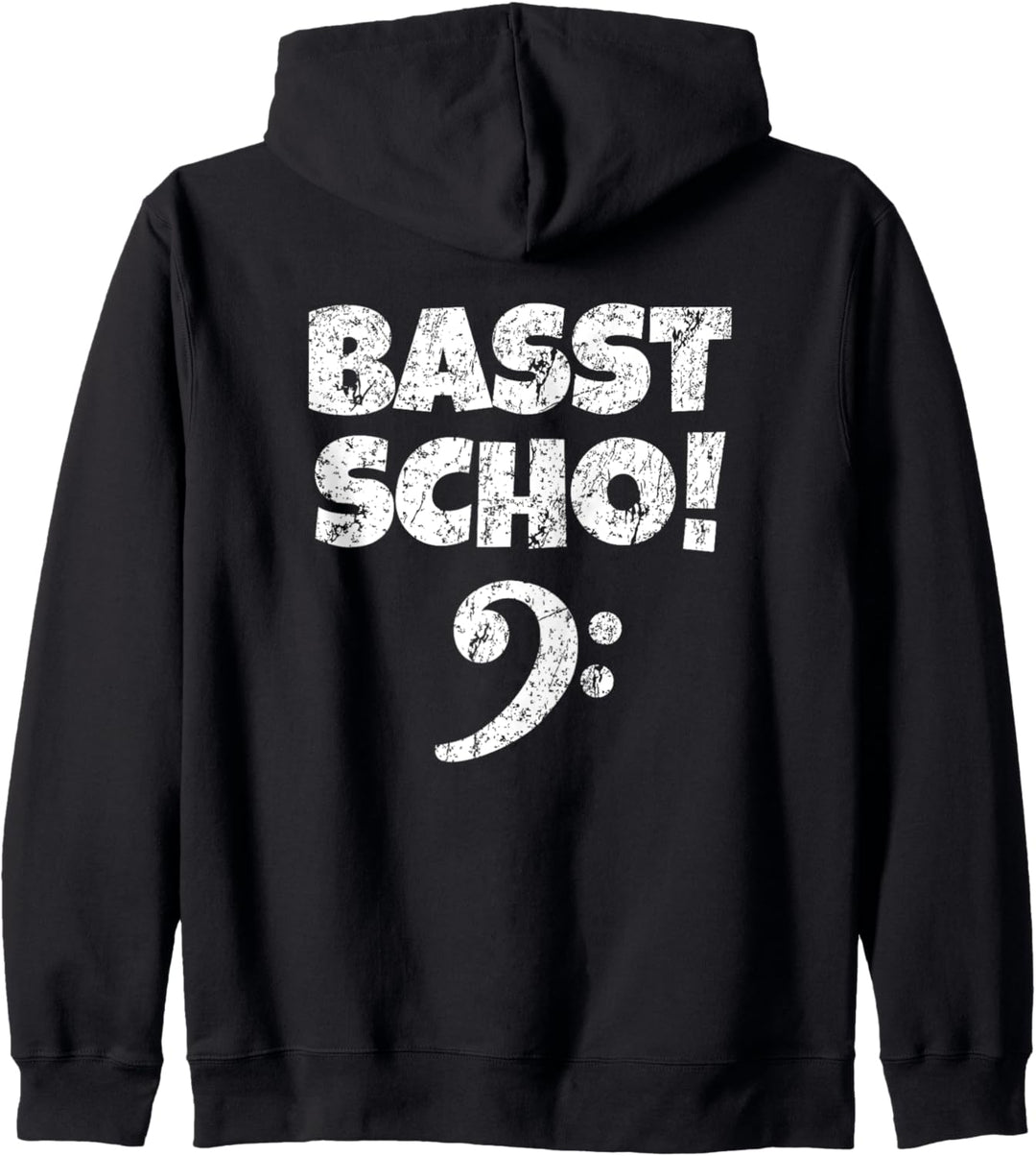 Basst Scho (Vintage Weiss) Bassist Bassisten Kapuzenjacke