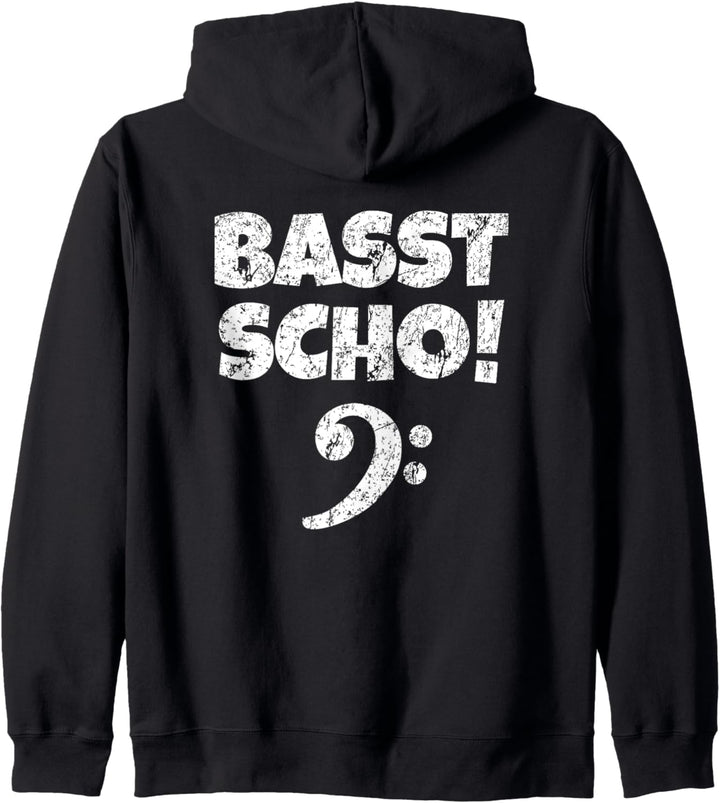 Basst Scho (Vintage Weiss) Bassist Bassisten Kapuzenjacke