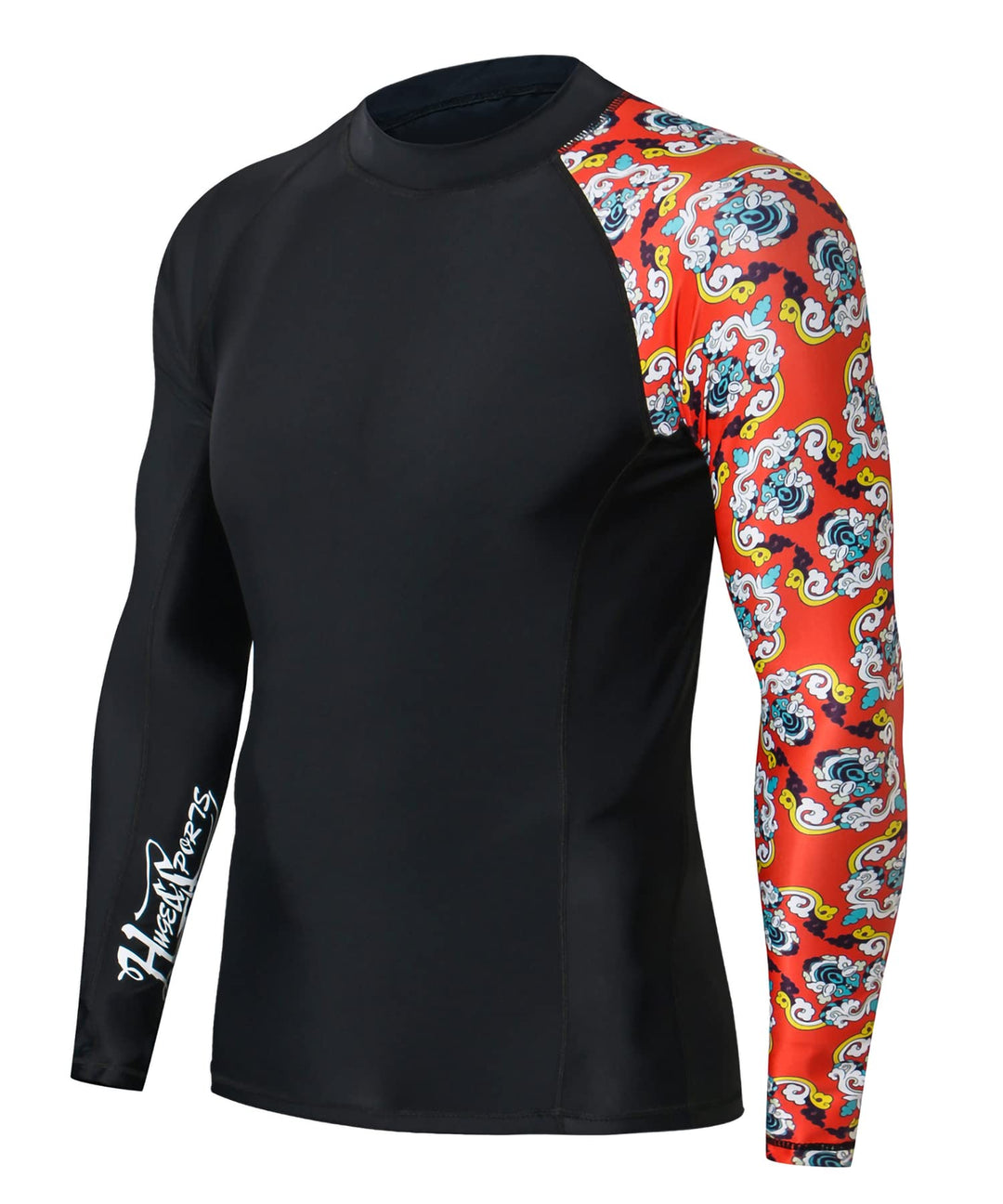 HUGE SPORTS Herren Spleiss Rashguard Langarm Rash Guard Shirt Langarmshirt alle Outdoor Aktivitäten