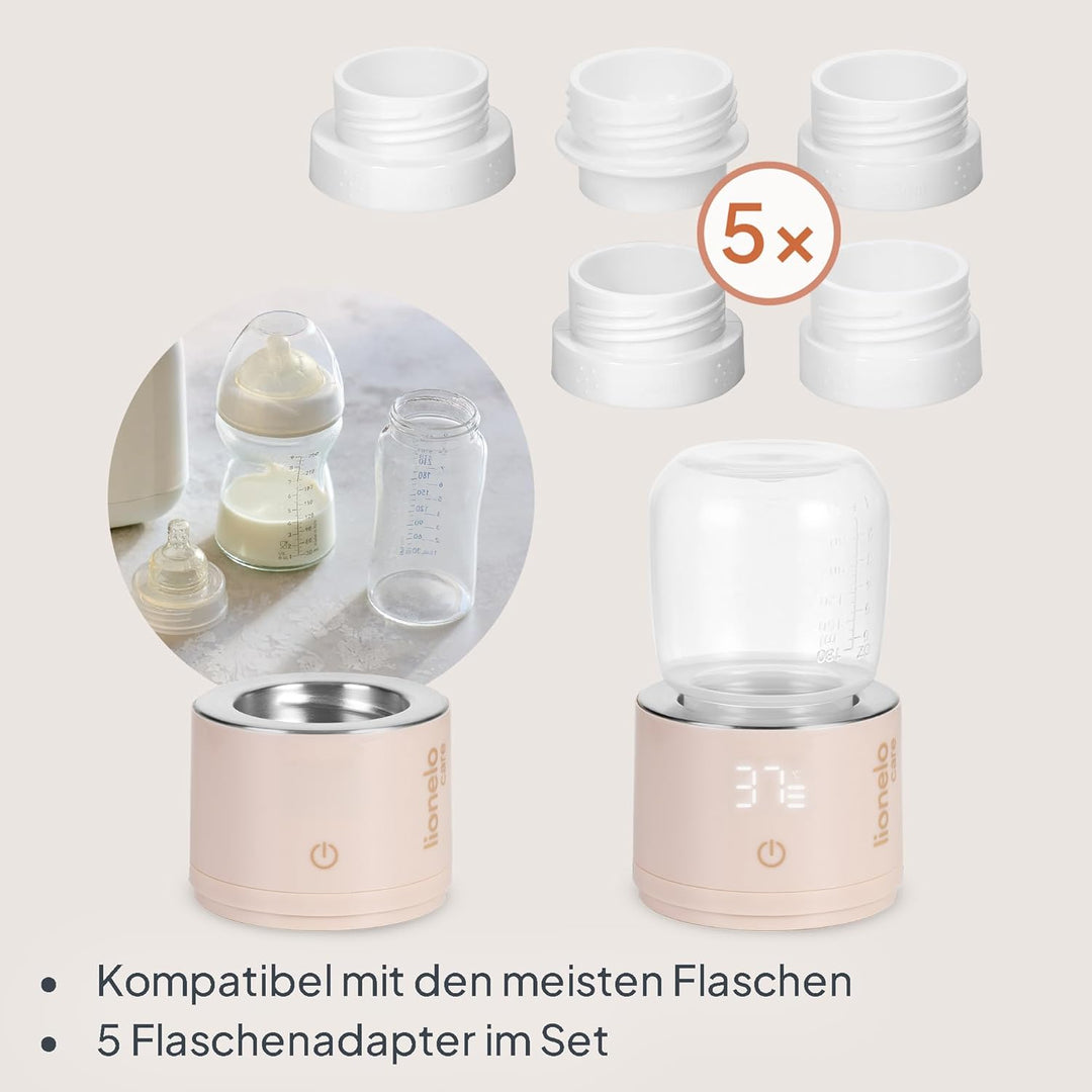 Lionelo Thermup Swift - Mobiler Flaschenwärmer für Babys unterwegs, kabellos 5000 mAh Akku, 90 ml in