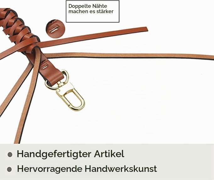 Senral Geflochtener Echtleder-Griff 38cm,Taschenhenkel für Beaubourg Hobo Top Handle Neonoe Strap Ne